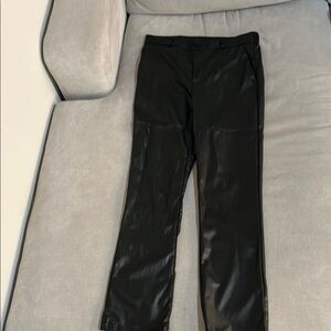 Black Faux Leather Pants